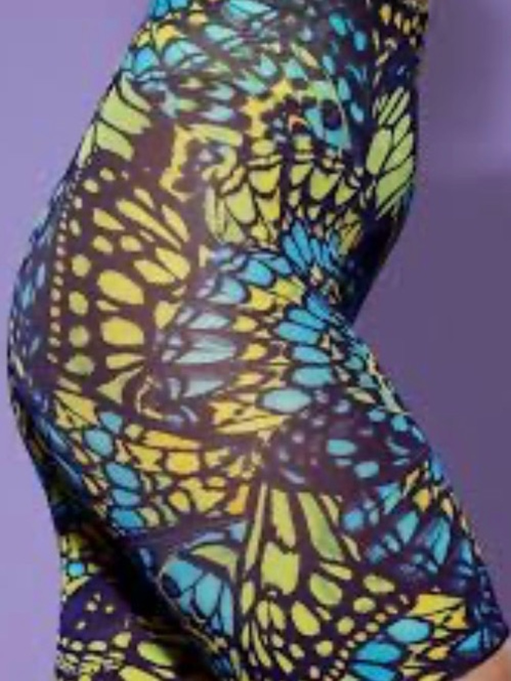 YITTY by Fabletics Butterfly Print High-Waisted Bike Shorts – NWT – Size Small